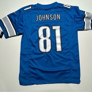 Detroit Lions Calvin Johnson blue Nike jersey #NFL #Lions youth large 14/16